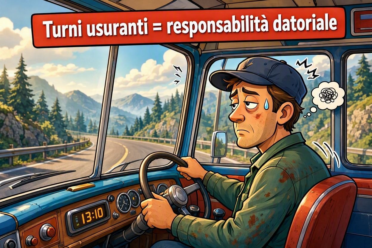 Stress, turni massacranti e mezzi obsoleti: Cassazione n. 17754/2026